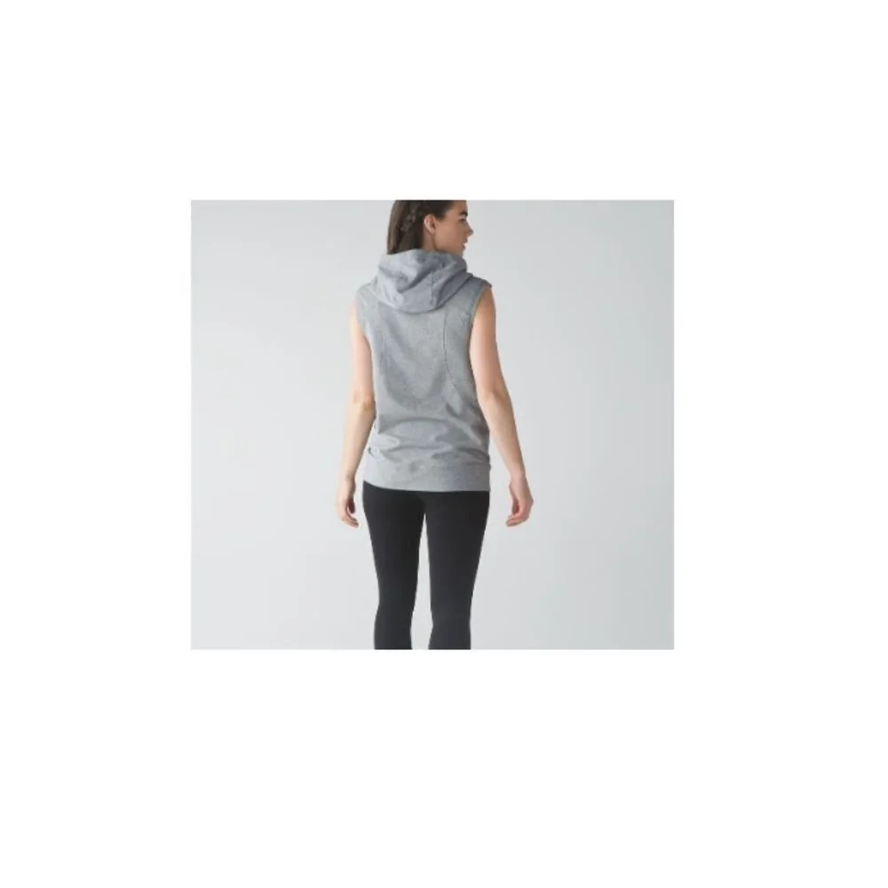 Lululemon  Blissed Out Sleeveless Hoodie Heathered Medium Grey